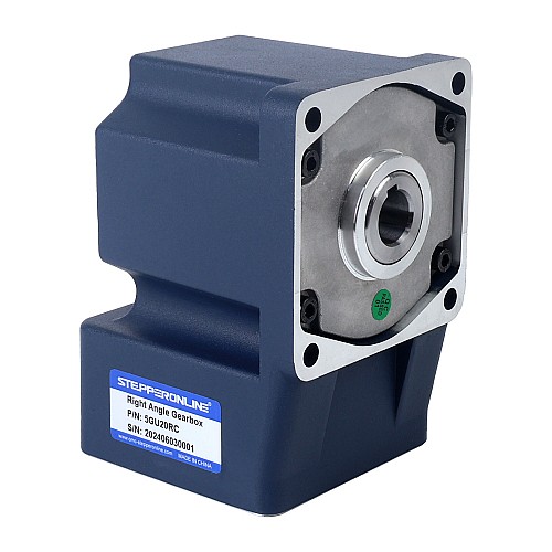 Motor BLDC con engranaje de 48V, 150W, 150RPM, 6,66Nm(943,00oz.in), Caja de cambios de ángulo recto 20:1 - F55B150-48GU-30S/5GU20RC | StepperOnline Motor BLDC con engranaje de 48V, 150W, 150RPM, 6,66Nm(943,00oz.in), Caja de cambios de ángulo recto 20:1 - F55B150-48GU-30S/5GU20RC | StepperOnline