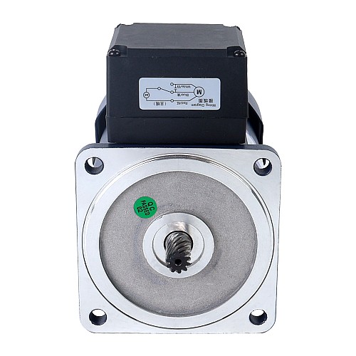 Fase única 110VAC 120W 60Hz Brida 90mm Relación de transmisión 3:1 Motor de inducción de CA con caja de cambios rectos