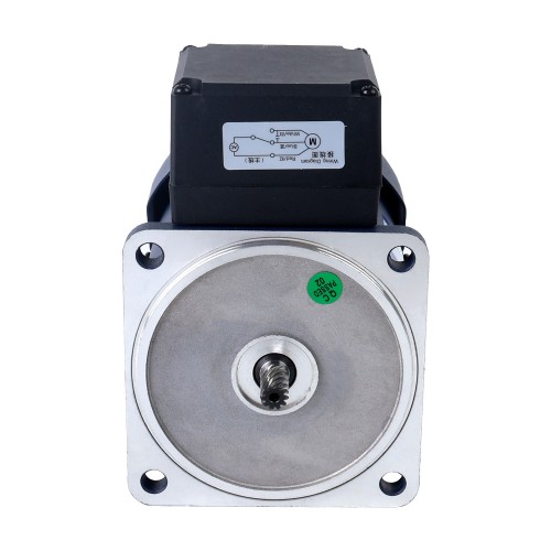 Fase única 110VAC 60W 60Hz Brida 90mm Relación de transmisión 200:1 Motor de inducción de CA con caja de cambios rectos