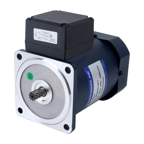 90W 110VAC 60Hz 27RPM 21,00Nm(2973,84oz.in) Brida 90mm Motor de inducción de CA monofásico con eje chavetero de caja de cambios en ángulo recto - 5IK90GU-AFT/5GU50RT | StepperOnline