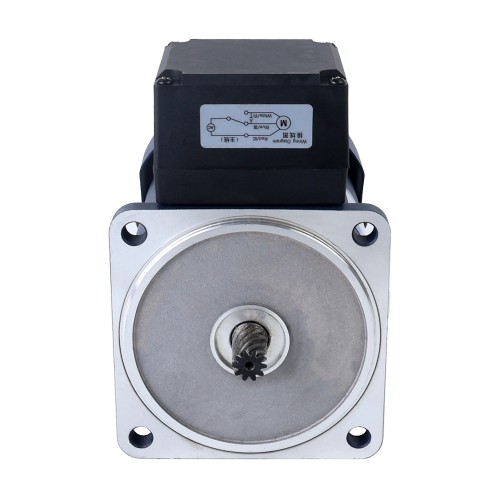 90W 110VAC 60Hz 27RPM 21,00Nm(2973,84oz.in) Brida 90mm Motor de inducción de CA monofásico con eje chavetero de caja de cambios en ángulo recto - 5IK90GU-AFT/5GU50RT | StepperOnline