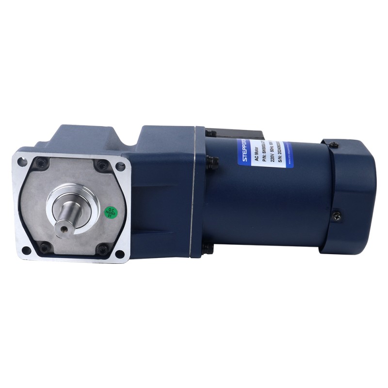 90W 220/380VAC 40,00Nm(5664,47oz.in) Motor de inducción de CA trifásico eje chavetero caja cambios en ángulo recto