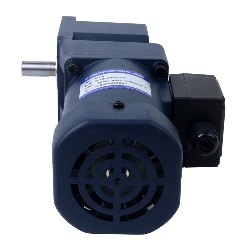 90W 220/380VAC 40,00Nm(5664,47oz.in) Motor de inducción de CA trifásico eje chavetero caja cambios en ángulo recto