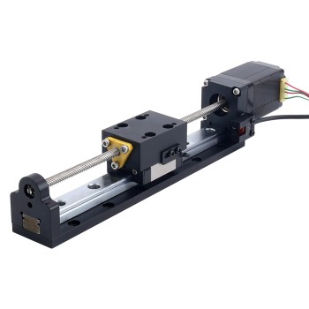 Nema 11 Actuador lineal con tornillo de avance 1.0A Carrera 100mm 0.1Nm(14.16oz.in) Paso 10.16mm(0.4")