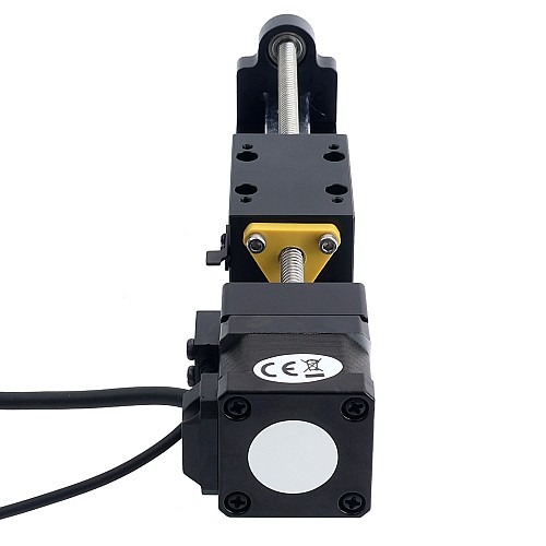 Nema 14 Actuador lineal con tornillo de avance 1.5A Carrera 120mm 0.14Nm(19.83oz.in) Plomo 6.35mm(0.25) con sensor Nema 14 Actuador lineal con tornillo de avance 1.5A Carrera 120mm 0.14Nm(19.83oz.in) Plomo 6.35mm(0.25) con sensor