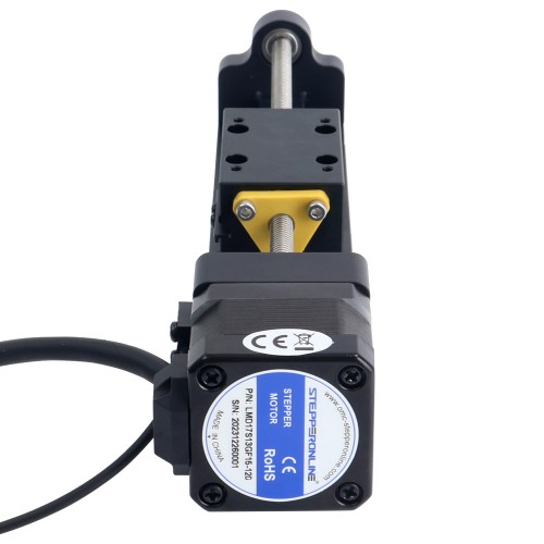 Nema 17 Actuador lineal con tornillo de avance 1.5A Carrera 120mm 0.25Nm(35.40oz.in) Plomo 2.54mm(0.1") con sensor Nema 17 Actuador lineal con tornillo de avance 1.5A Carrera 120mm 0.25Nm(35.40oz.in) Plomo 2.54mm(0.1") con sensor