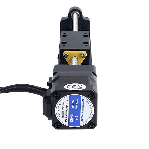 Nema 17 Actuador lineal con tornillo de avance 1.5A Carrera 120mm 0.25Nm(35.40oz.in) Plomo 12.7mm(0.5") con sensor Nema 17 Actuador lineal con tornillo de avance 1.5A Carrera 120mm 0.25Nm(35.40oz.in) Plomo 12.7mm(0.5") con sensor