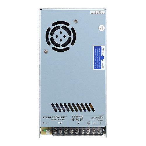 350W 60V 5.8A 115/230V Fuente de alimentación conmutada Motor paso a paso Kits de enrutador CNC - LE-350-60 | StepperOnline 350W 60V 5.8A 115/230V Fuente de alimentación conmutada Motor paso a paso Kits de enrutador CNC - LE-350-60 | StepperOnline