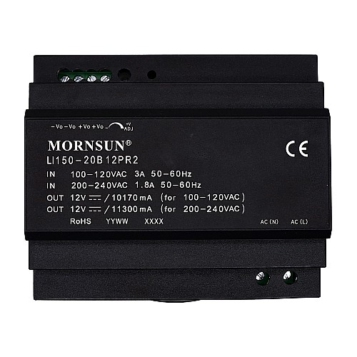 150W 48V 3.2A 85-264VAC/120-370VDC Carril DIN Fuente de alimentación conmutada