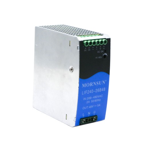 240W 24V 10.0A 180-550VAC/254-780VDC Carril DIN Fuente de alimentación conmutada con función PFC