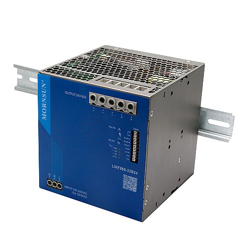 960W 24V 40.0A 85-277VAC/120-390VDC Carril DIN Fuente de alimentación conmutada con función PFC