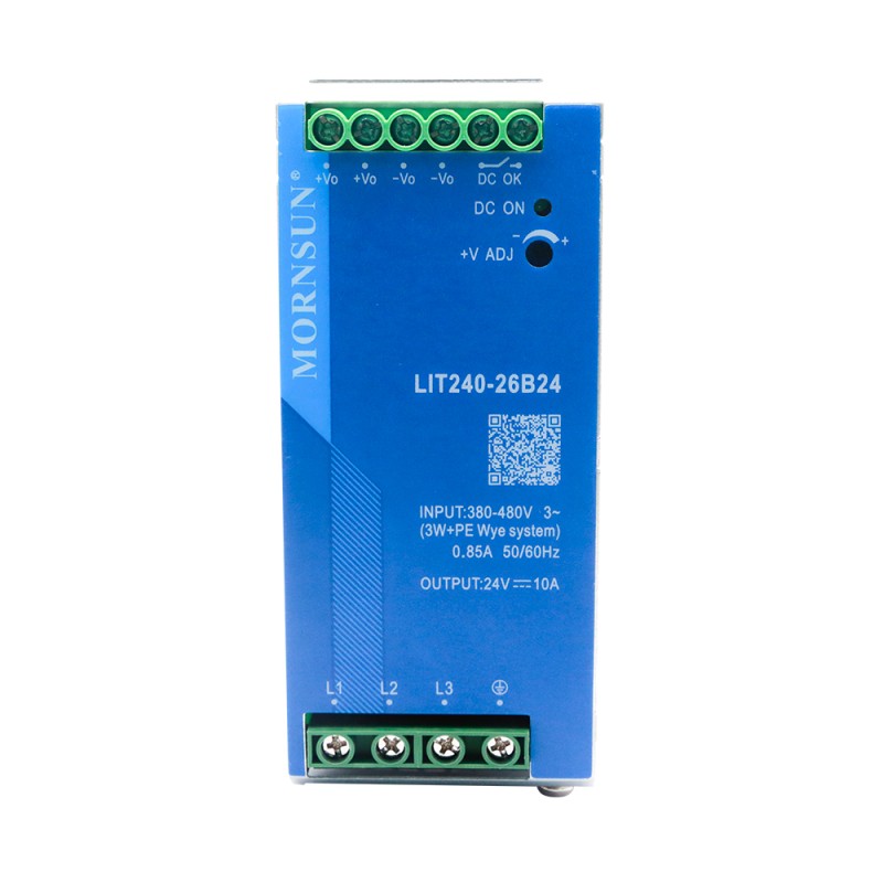 240W 48V 5.0A 320-600VAC/450-850VDC Carril DIN Fuente de alimentación conmutada
