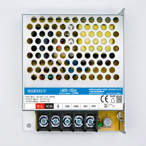 35W 5V/2.2A 24V/1A 85-264VAC/120-370VDC Fuente de alimentación conmutada