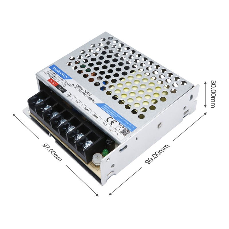 60W 15V -15V/2.0A 2.0A 85-264VAC/120-370VDC Fuente de alimentación conmutada