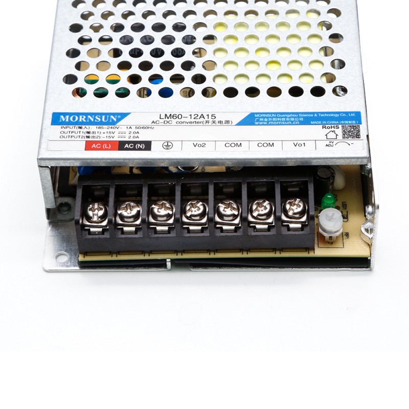 60W 15V -15V/5.0A 5.0A 165-264VAC/180-370VDC Fuente de alimentación conmutada