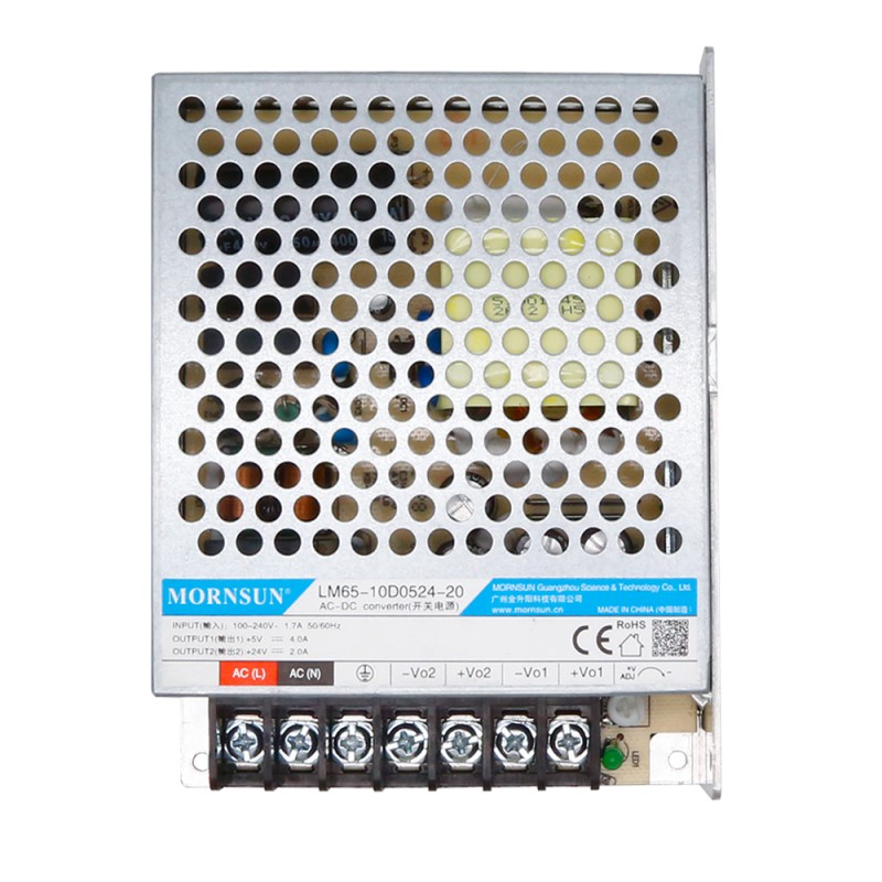 65W 5V/4.0A 24V/2.0A 90-264VAC/120-370VDC Fuente de alimentación conmutada