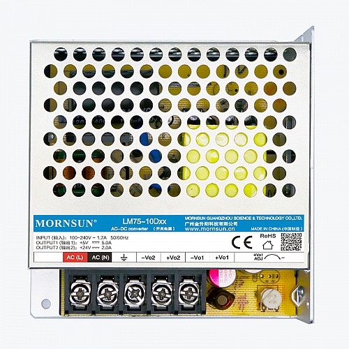 75W 5V/7.0A 12V/3.0A 90-264VAC/120-373VDC Fuente de alimentación conmutada
