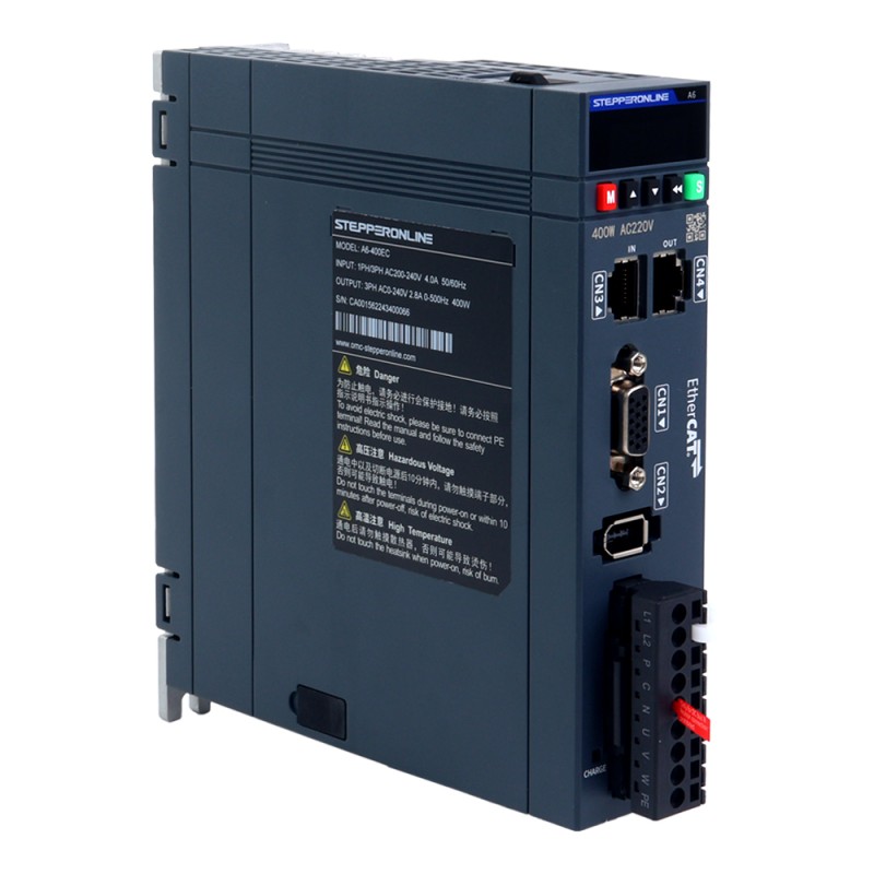 Usado – Stock en Australia - Kit de servomotor de CA EtherCAT de 400W serie A6, 3000rpm, 1,27Nm con freno