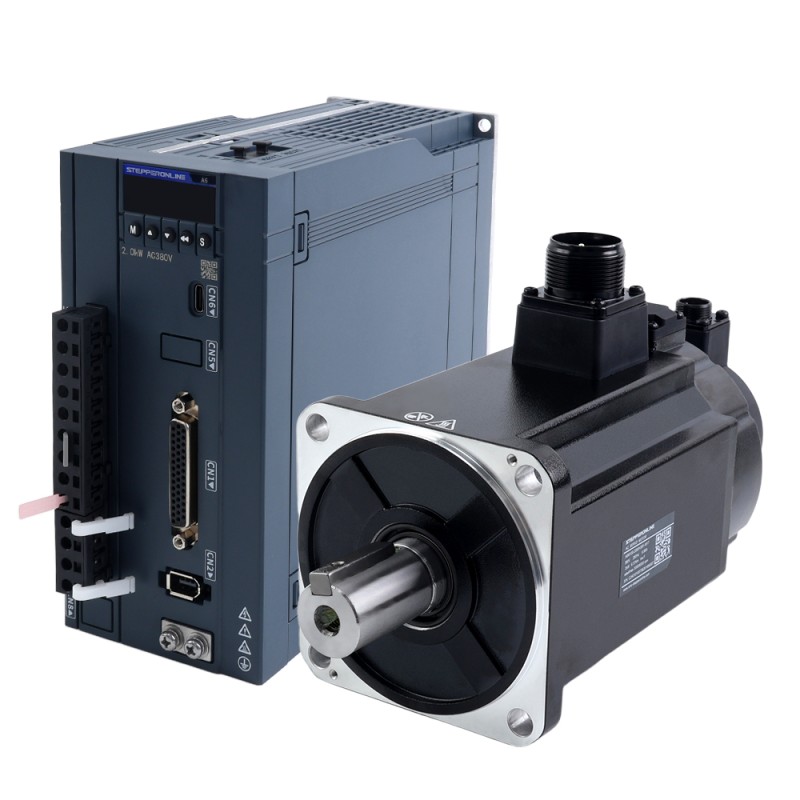 Kit de servomotor AC A6 Serie 2000W RS485 3000rpm 6,37Nm con freno codificador absoluto 17 bits IP67 - A6-RS2000H3B1-M17 | StepperOnline