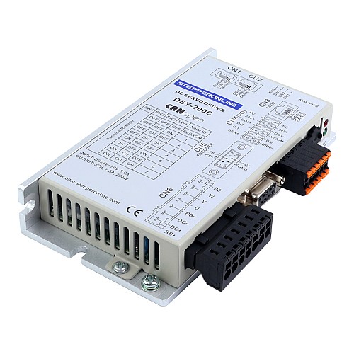 DSY Serie 200W Motor Servo CC CANopen 24-70VDC 0,637Nm con Freno 3000rpm Encoder Incremental 17-Bit IP65 - DSY-C200L2B2-M17S | StepperOnline