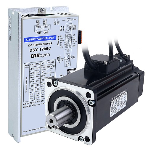 DSY Serie 1000W Motor Servo CC CANopen 24-70VDC 3,20Nm con Freno 3000rpm Encoder Incremental 17-Bit IP65 DSY Serie 1000W Motor Servo CC CANopen 24-70VDC 3,20Nm con Freno 3000rpm Encoder Incremental 17-Bit IP65