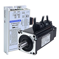 DSY Serie 400W Motor Servo CC CANopen 24-70VDC 1,27Nm con Freno 3000rpm Encoder Incremental 17-Bit IP65