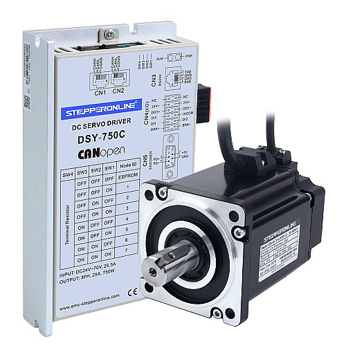 DSY Serie 750W Motor Servo CC CANopen 24-70VDC 2,39Nm 3000rpm Encoder Incremental 17-Bit IP65 DSY Serie 750W Motor Servo CC CANopen 24-70VDC 2,39Nm 3000rpm Encoder Incremental 17-Bit IP65