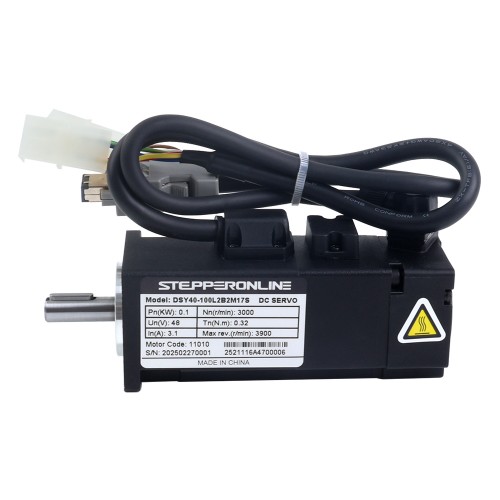 DSY Serie 100W Motor Servo CC CANopen 24-70VDC 0,318Nm con Freno 3000rpm Encoder Incremental 17-Bit IP65 DSY Serie 100W Motor Servo CC CANopen 24-70VDC 0,318Nm con Freno 3000rpm Encoder Incremental 17-Bit IP65