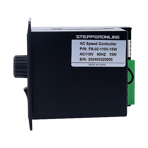 Controlador de velocidad del motor monofásico 110VAC de 15W para motor de velocidad variable - FS-02-110V-15W | StepperOnline Controlador de velocidad del motor monofásico 110VAC de 15W para motor de velocidad variable - FS-02-110V-15W | StepperOnline