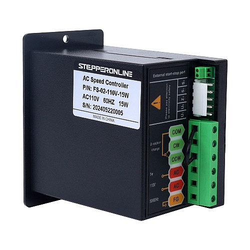 Controlador de velocidad del motor monofásico 110VAC de 15W para motor de velocidad variable - FS-02-110V-15W | StepperOnline Controlador de velocidad del motor monofásico 110VAC de 15W para motor de velocidad variable - FS-02-110V-15W | StepperOnline