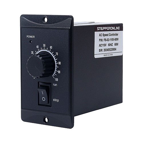 Controlador de velocidad del motor monofásico 60W 110VAC para motor de velocidad variable - FS-02-110V-60W | StepperOnline Controlador de velocidad del motor monofásico 60W 110VAC para motor de velocidad variable - FS-02-110V-60W | StepperOnline
