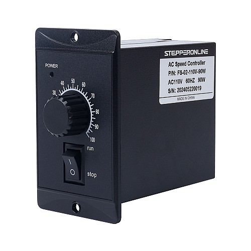 Controlador de velocidad del motor monofásico 110VAC de 90W para motor de velocidad variable - FS-02-110V-90W | StepperOnline Controlador de velocidad del motor monofásico 110VAC de 90W para motor de velocidad variable - FS-02-110V-90W | StepperOnline