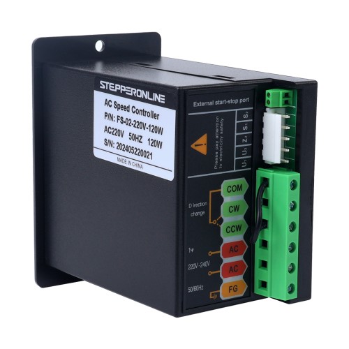 Controlador de velocidad del motor monofásico 220VAC de 120W para motor de velocidad variable - FS-02-220V-120W | StepperOnline