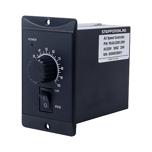 Controlador de velocidad del motor monofásico 220VAC de 25W para motor de velocidad variable - FS-02-220V-25W | StepperOnline Controlador de velocidad del motor monofásico 220VAC de 25W para motor de velocidad variable - FS-02-220V-25W | StepperOnline