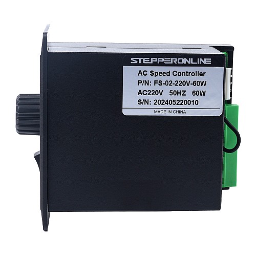 Controlador de velocidad del motor monofásico 220VAC de 60W para motor de velocidad variable - FS-02-220V-60W | StepperOnline Controlador de velocidad del motor monofásico 220VAC de 60W para motor de velocidad variable - FS-02-220V-60W | StepperOnline