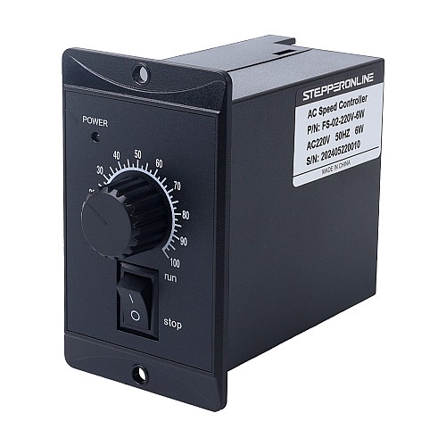Controlador de velocidad de motor monofásico de 6W 220VAC para motor de velocidad variable - FS-02-220V-6W | StepperOnline Controlador de velocidad de motor monofásico de 6W 220VAC para motor de velocidad variable - FS-02-220V-6W | StepperOnline