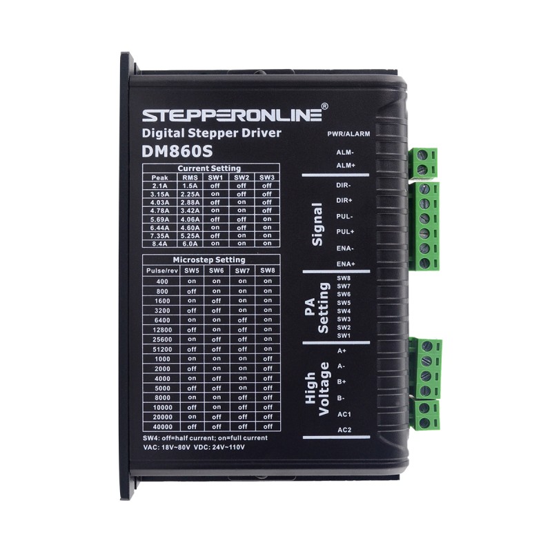 Drivers para motores paso a paso digital 2.1-8.4A 24-70VAC o 30-110VDC para motor Nema 34 Drivers para motores paso a paso digital 2.1-8.4A 24-70VAC o 30-110VDC para motor Nema 34