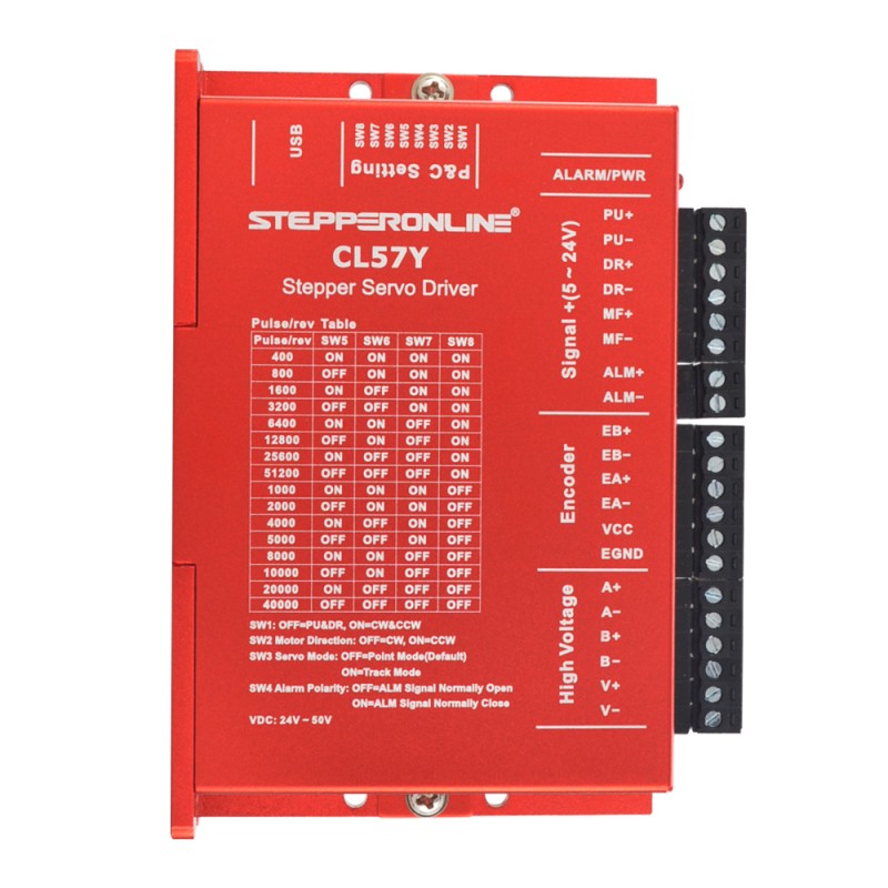 Kit de Motor de Bucle Cerrado YS Series de 4 Ejes 3.00Nm(424.83oz.in) Nema 23 con Fuente de Alimentación