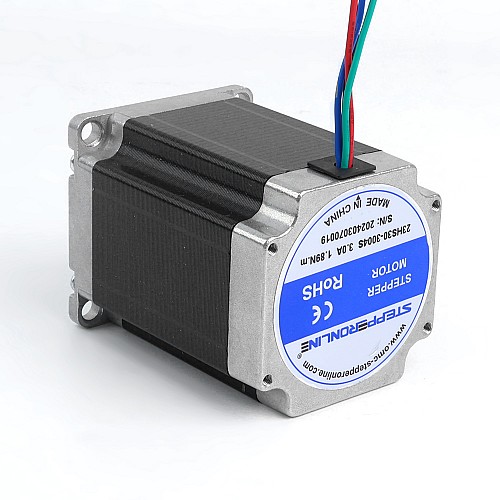 Nema 23 Bipolar 1.8deg 1.89Nm(267.65oz.in)3A 57x57x76mm 4 Cables Nema 23 Bipolar 1.8deg 1.89Nm(267.65oz.in)3A 57x57x76mm 4 Cables