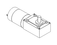 Motorreductor de CC con reductor helicoidal