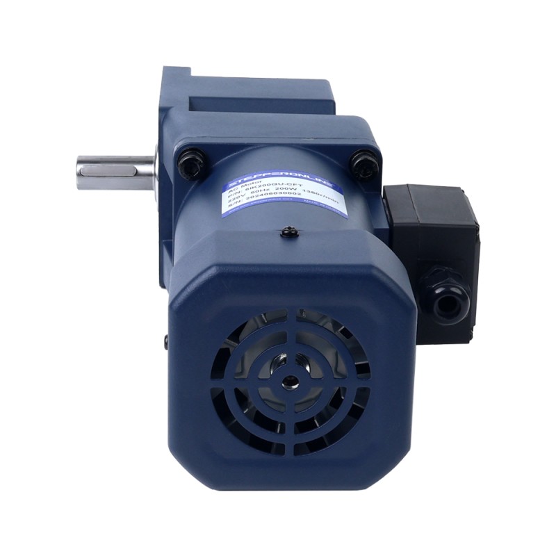 200W 220/380VAC 60,00Nm(8496,70oz.in) Motor de inducción de CA trifásico eje chavetero caja cambios en ángulo recto