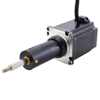 Motor lineal Acme cautivo NEMA 23 4.0A 75mm Cable de tornillo de pila 5.08mm(0.2") Recorrido 63.5mm