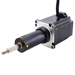 Motor lineal Acme cautivo NEMA 23 4.0A 75mm Cable de tornillo de pila 5.08mm(0.2") Recorrido 63.5mm
