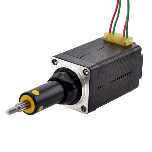Motor lineal Acme cautivo NEMA 8, 0,5A, 38,2mm, tornillo de pila, plomo, 2mm(0,07874"), recorrido de 19,1mm - 8C15S0504AC5-019RS | StepperOnline Motor lineal Acme cautivo NEMA 8, 0,5A, 38,2mm, tornillo de pila, plomo, 2mm(0,07874"), recorrido de 19,1mm - 8C15S0504AC5-019RS | StepperOnline