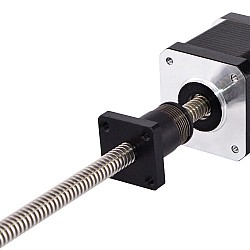 Tornillo antiretroceso Tuerca Nema 17 Externo 48mm Pila 1,68A Plomo 2mm(0,07874") Longitud 330mm