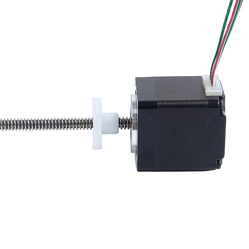 Motor paso a paso lineal externo NEMA 11 con rosca Acme 0,42A 32mm de apilamiento, paso de tornillo 1,27mm (0,05"), longitud del husillo 150mm - 11E13S0424FD4-150RS | StepperOnline