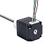 Motor paso a paso lineal externo NEMA 11 con rosca Acme 0,42A 32mm de apilamiento, paso de tornillo 1,27mm (0,05"), longitud del husillo 150mm - 11E13S0424FD4-150RS | StepperOnline