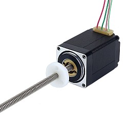 Motor paso a paso lineal Acme externo NEMA 11 1.0A 46mm Cable de tornillo de pila 2,54mm (0,1") Longitud del cable 250mm