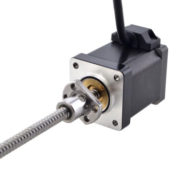 NEMA 14 Motor lineal de tornillo de bola externo 1.5A 47mm Cable de tornillo de pila 2mm(0.07874")