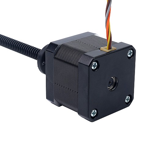 Nema 17 Motor paso a paso lineal trapezoidal externo de alta temperatura 1.68A Cable 4mm (0.15748 ") Longitud del tornillo 350mm Nema 17 Motor paso a paso lineal trapezoidal externo de alta temperatura 1.68A Cable 4mm (0.15748 ") Longitud del tornillo 350mm
